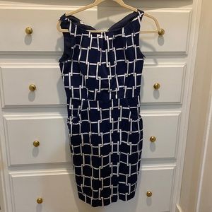 Jones Studio Navy and White Dress